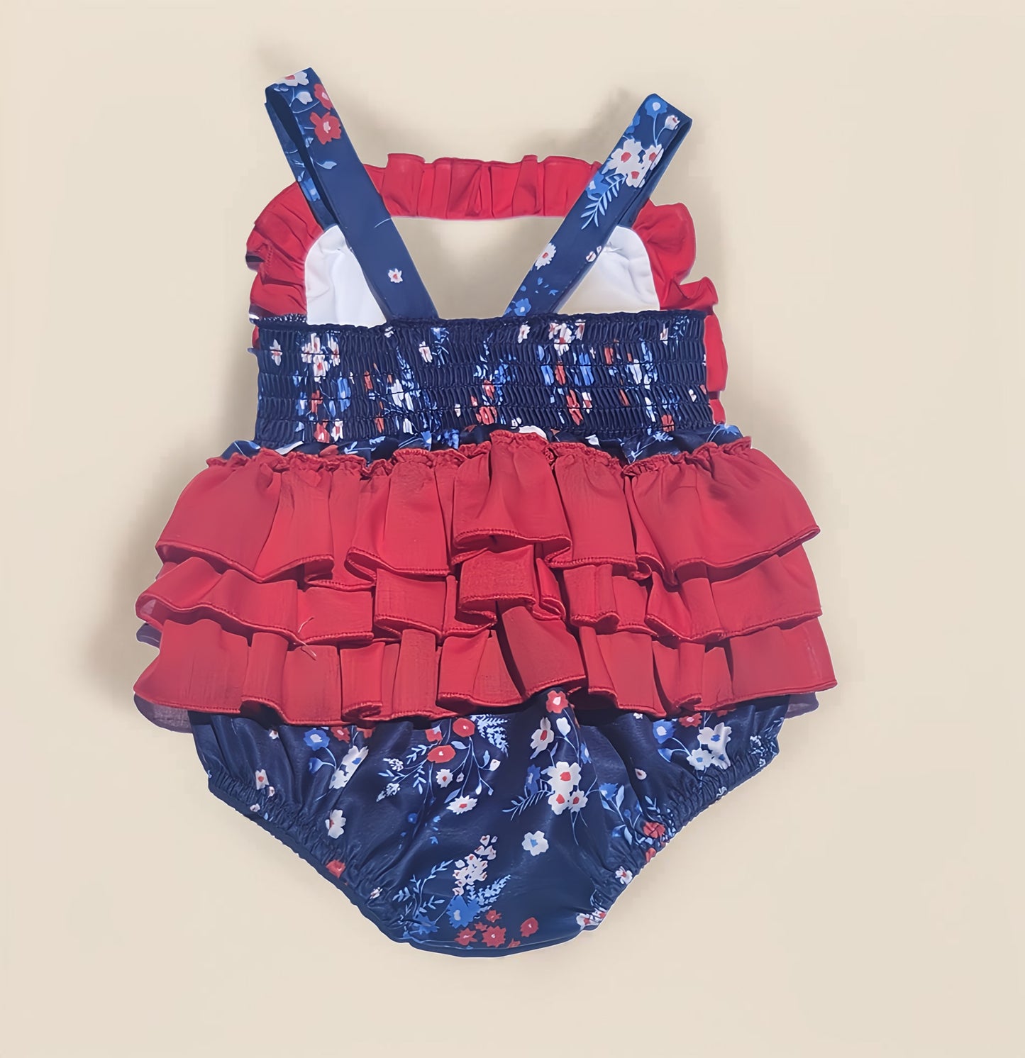Patriotic Puppy Dog Ruffle Romper