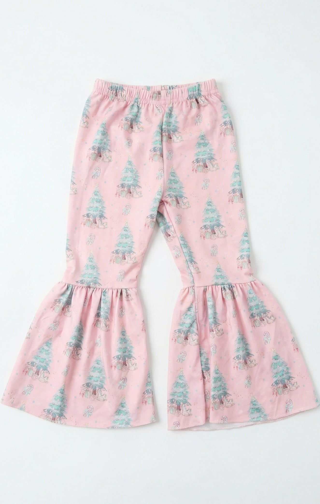 Pastel Classic Christmas Bell Bottom Pants Set