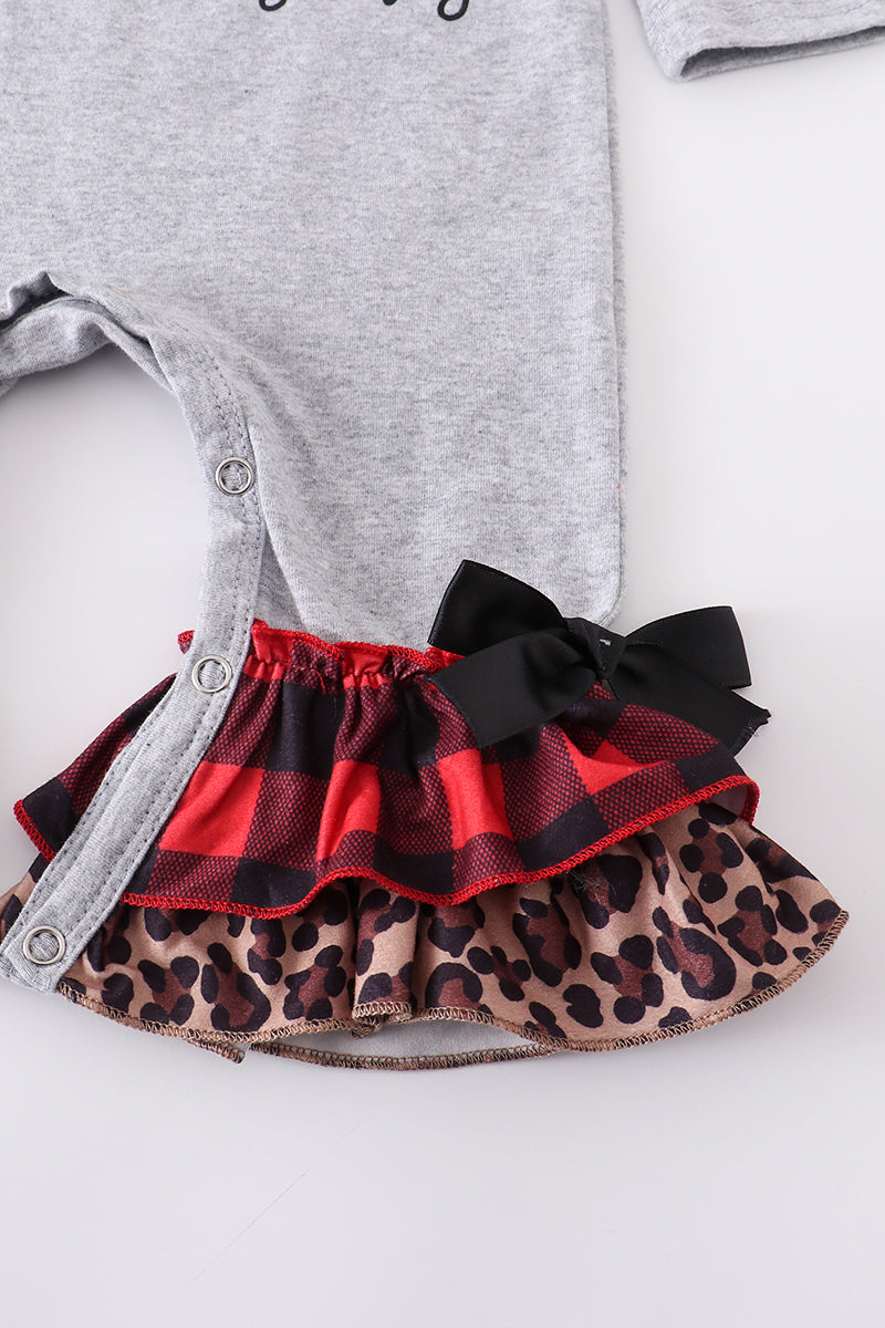 Buffalo Check Merry Christmas Romper