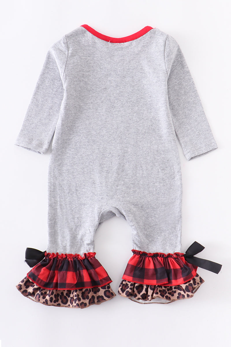 Buffalo Check Merry Christmas Romper