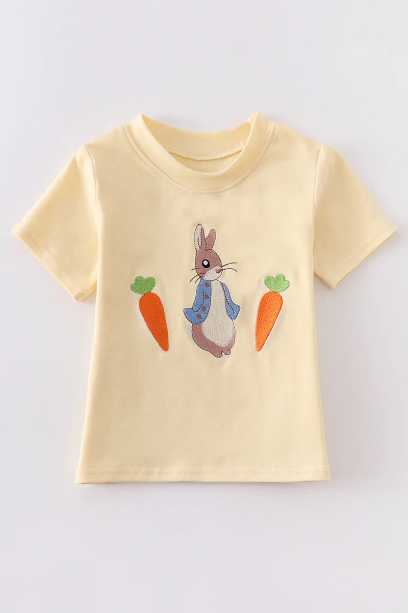 Bunny with Carrots Embroidered Shirt
