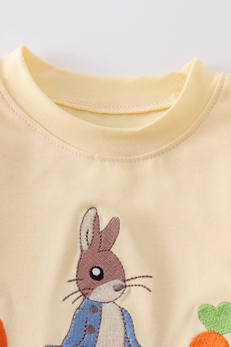 Bunny with Carrots Embroidered Shirt