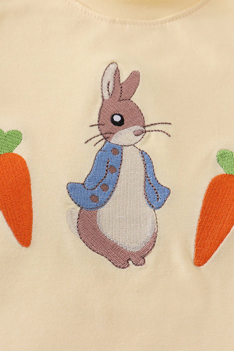 Bunny with Carrots Embroidered Shirt