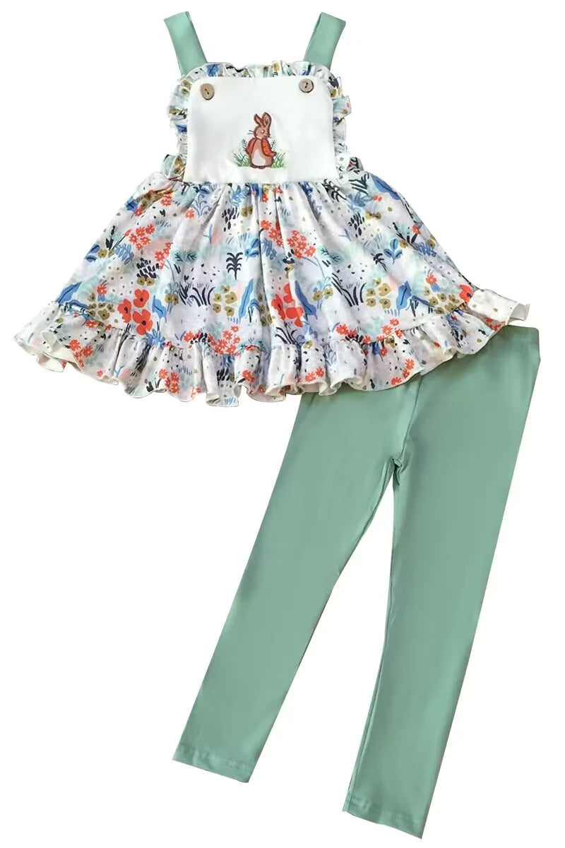 Adorable Litte Bunny Floral Pants Set