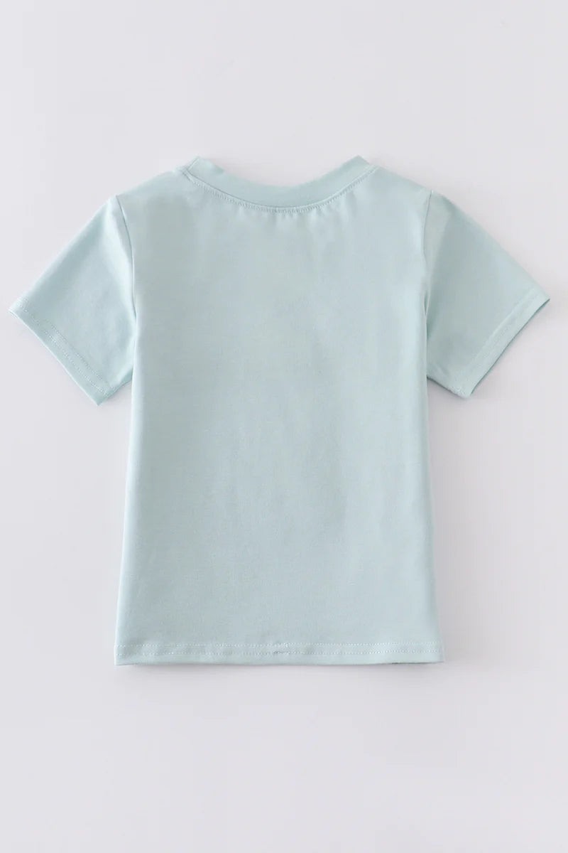 Sage Green Hopping Bunny Shirt