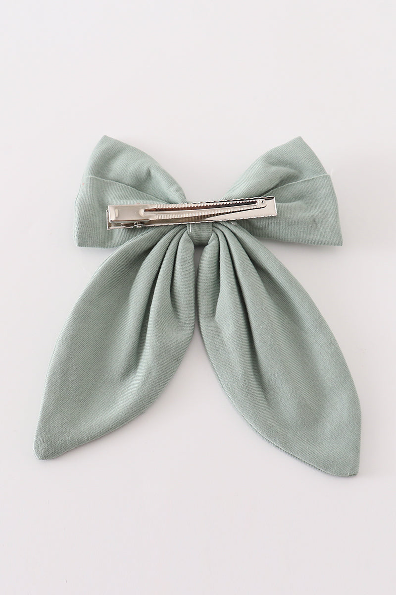 Sage Green Hairbow 6 Inch
