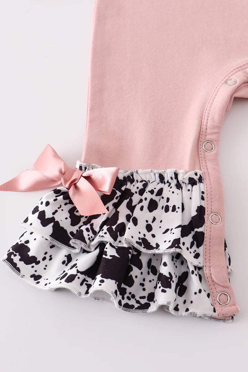 Pink Cow Romper