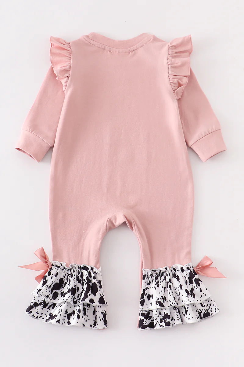 Pink Cow Romper