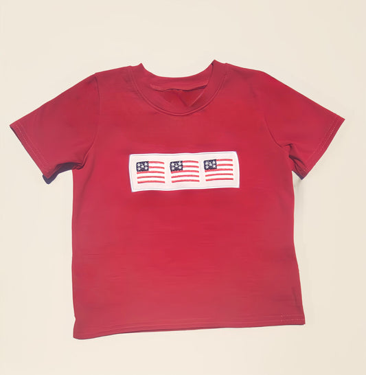 Red Patriotic Flag Shirt