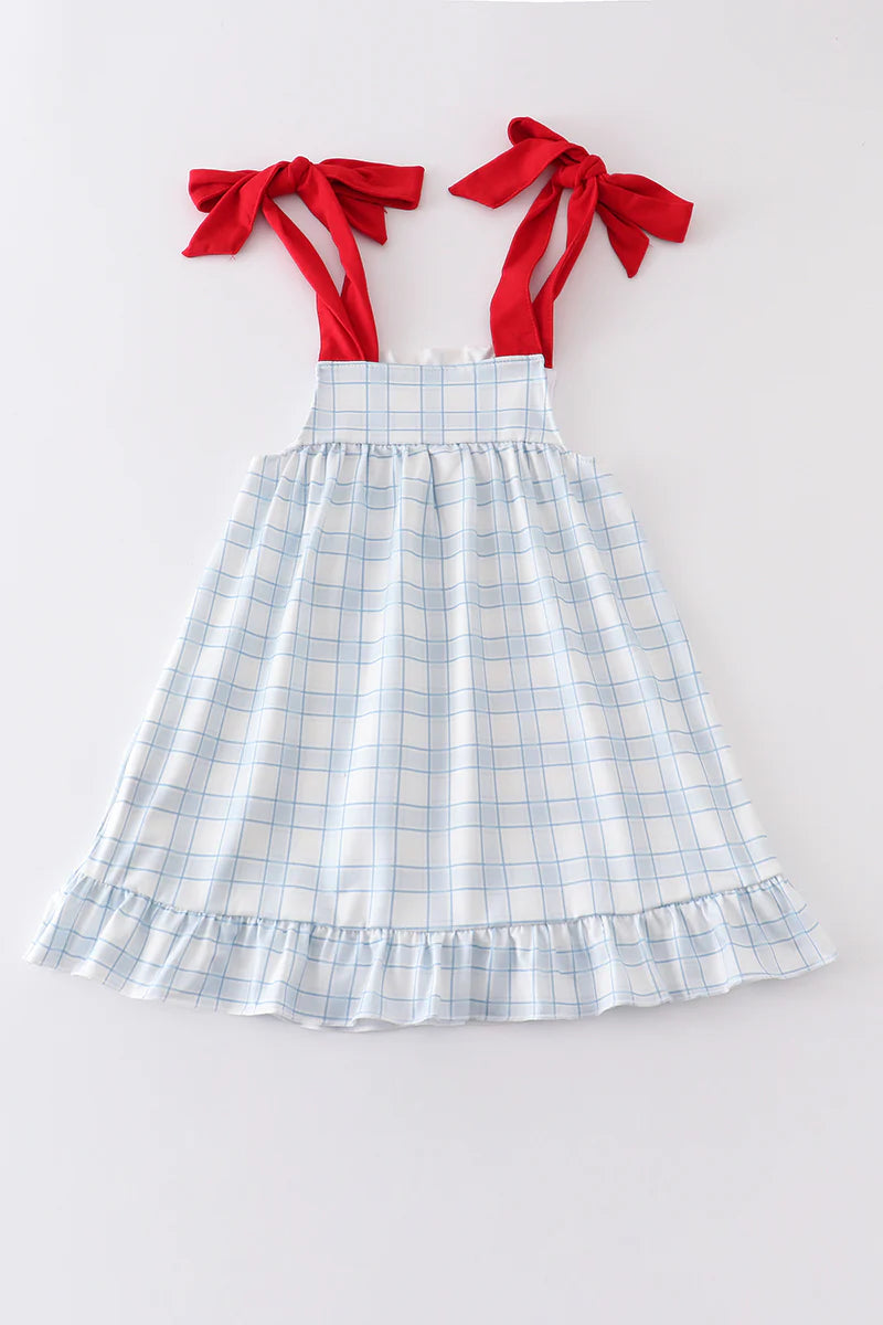 Farm Animal Applique Dress with Tie Straps