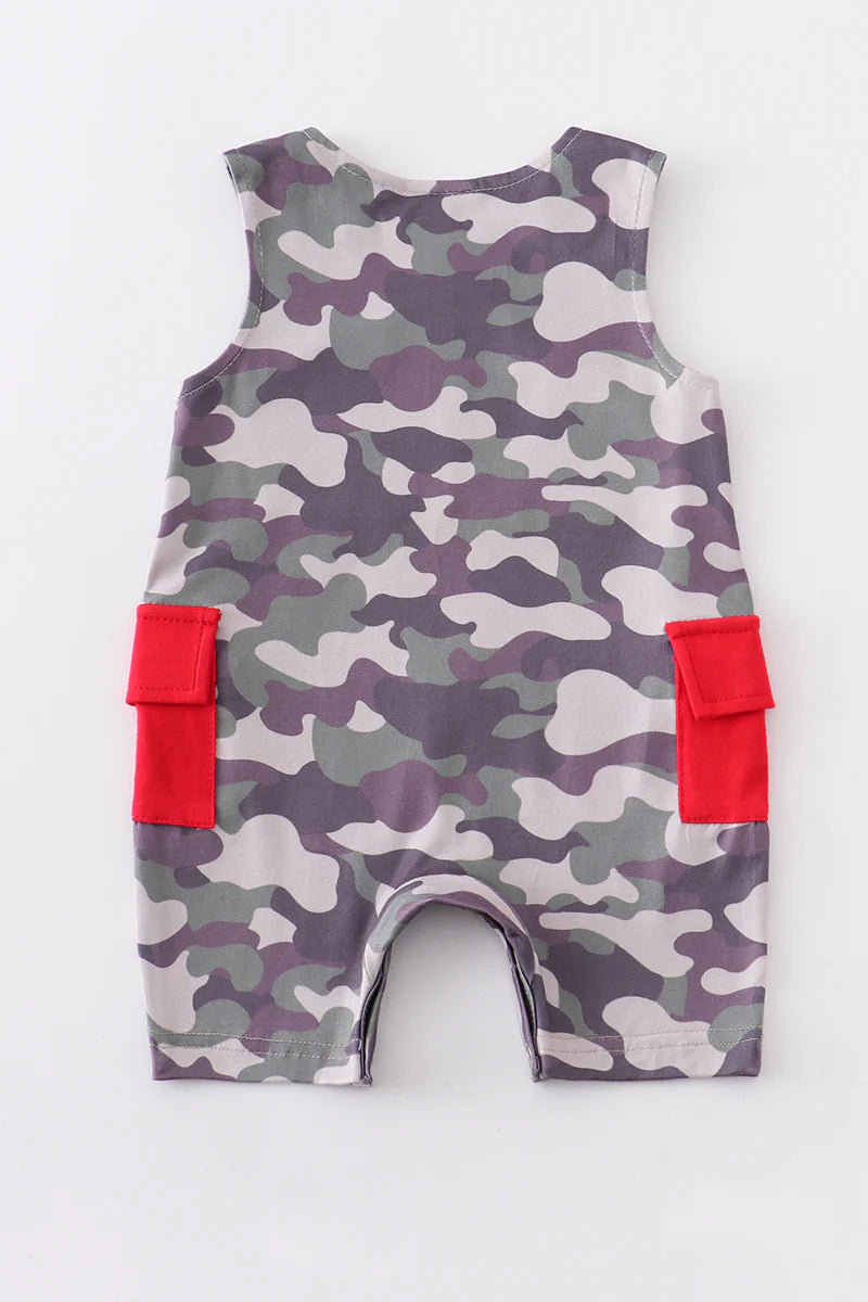 Camo American Flag Romper
