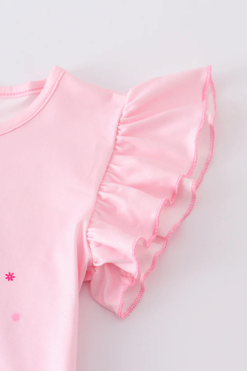 Perfectly Pink Floral Bunny Skirt Set