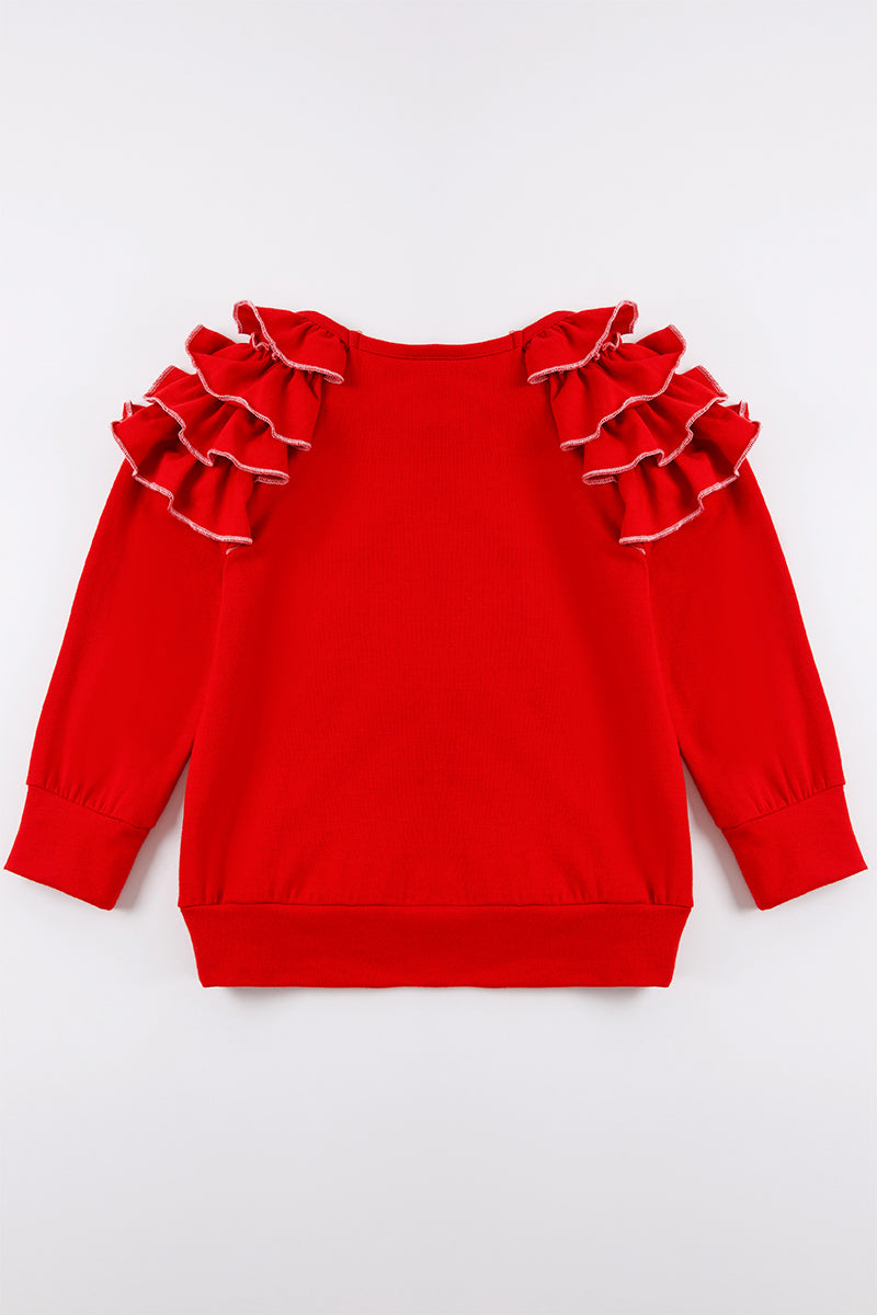 Lollipop Heart Applique Ruffle Top
