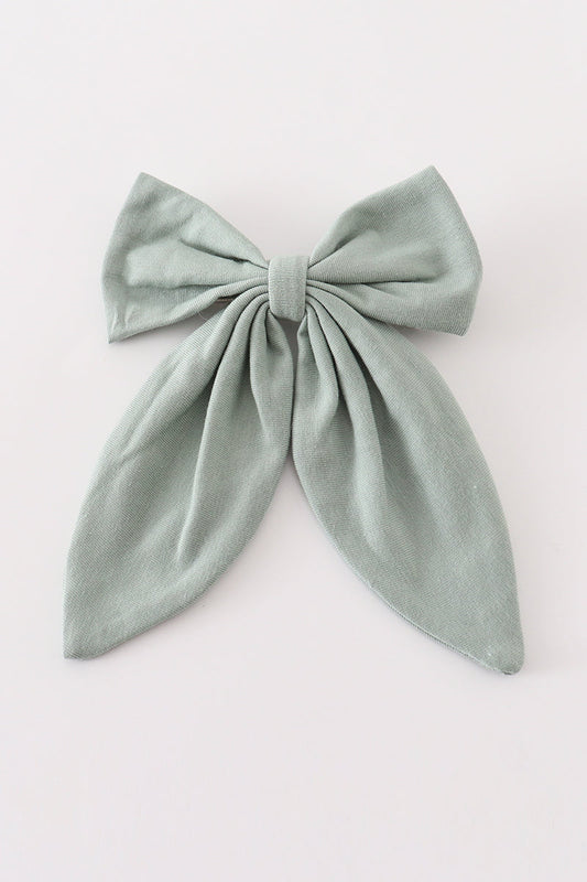 Sage Green Hairbow 6 Inch