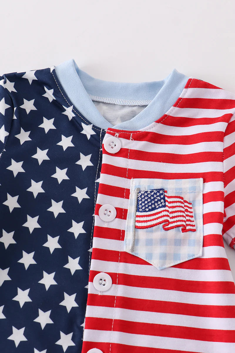 Stars and Stripes Patriotic Romper
