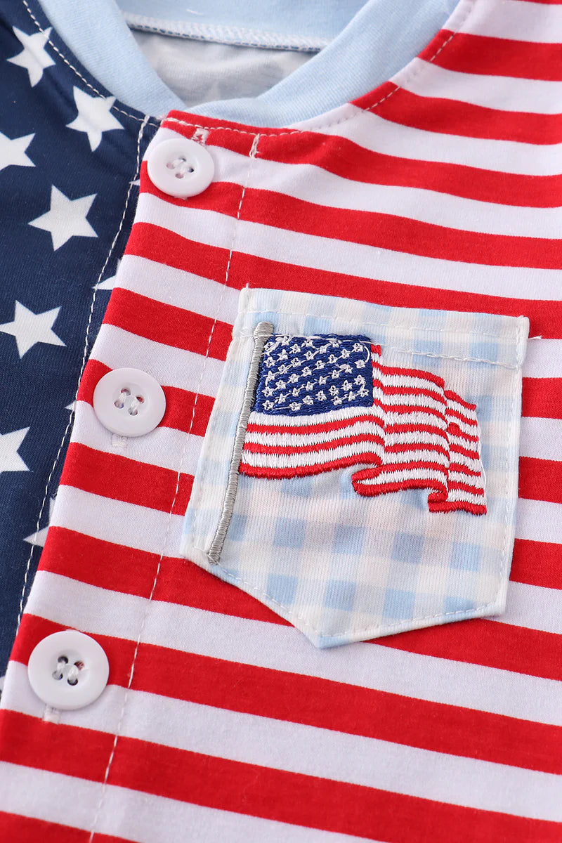 Stars and Stripes Patriotic Romper