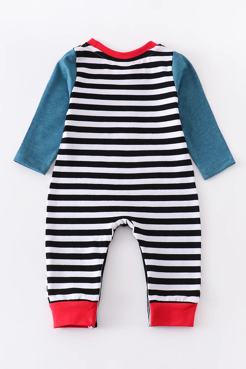 Striped Shark with Heart Romper